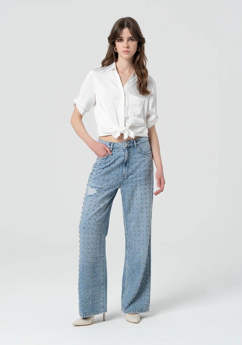 Fracomina Jeans Con borchie con strass FR25SV2007D419R9 437 Fracomina Preview