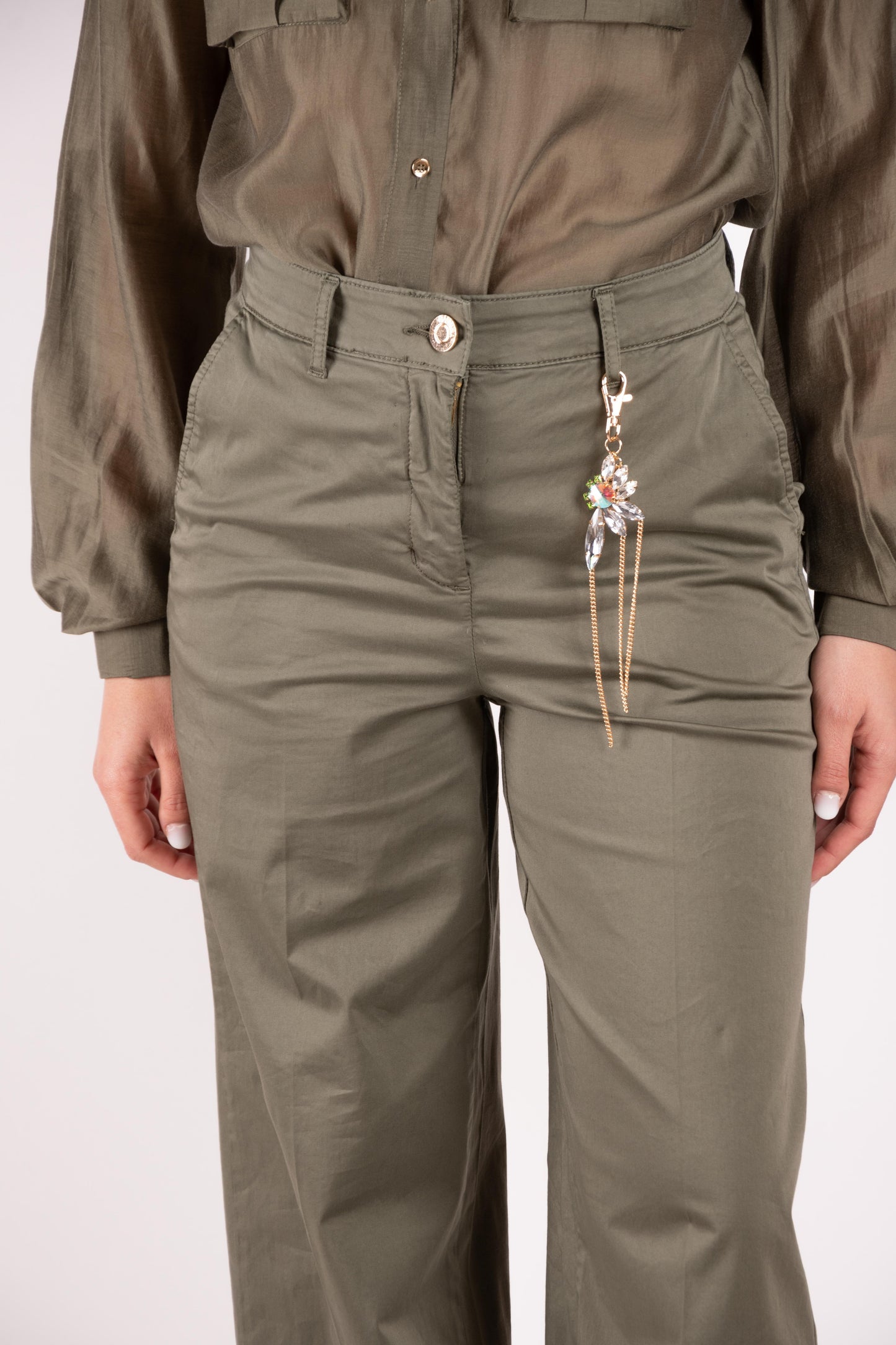 Fracomina pantalone a palazzo rasatello FS25SV3006W70201 206 Fracomina Main