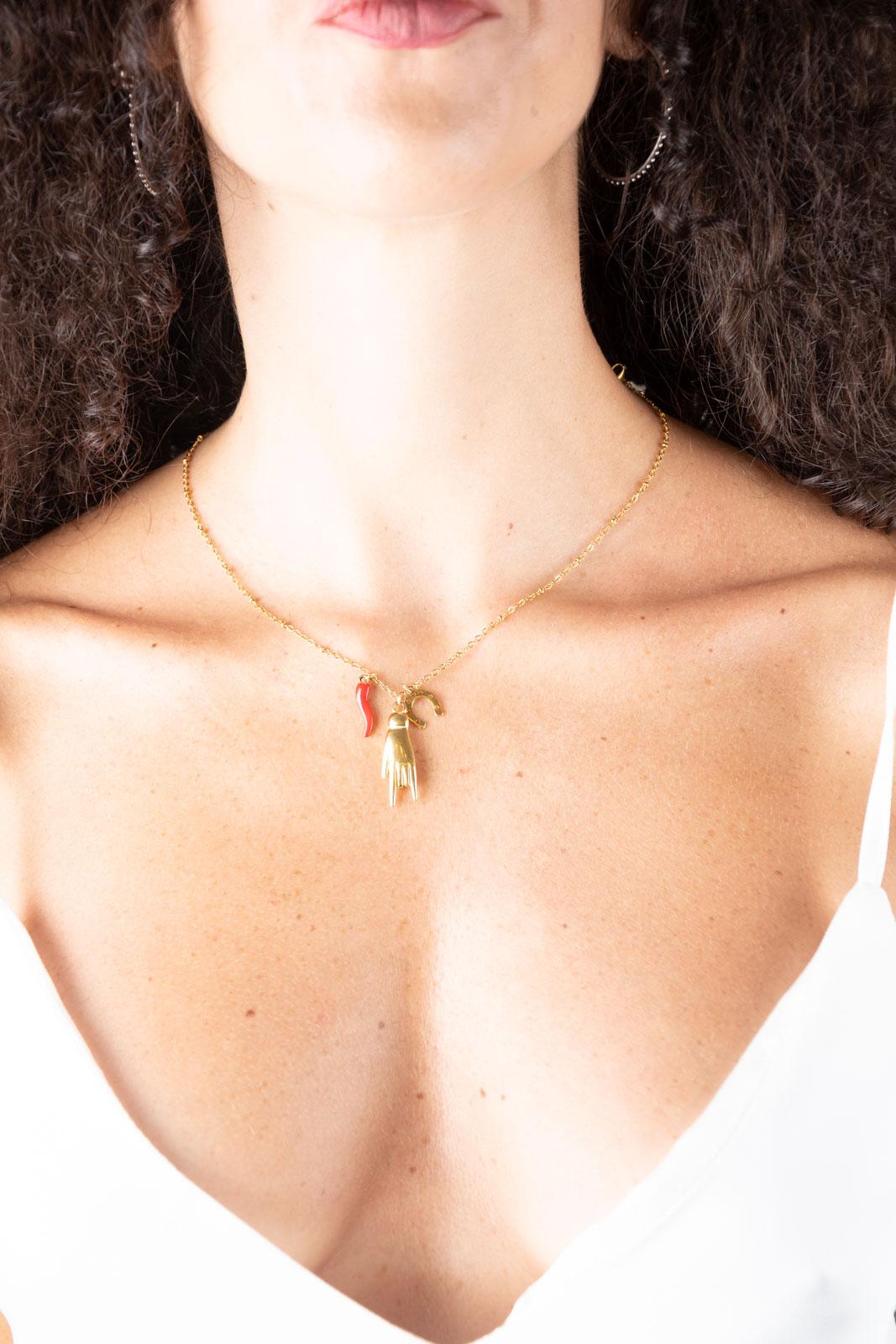 Chili Collana malocchio oro COLLANA CORNE 01 Chili