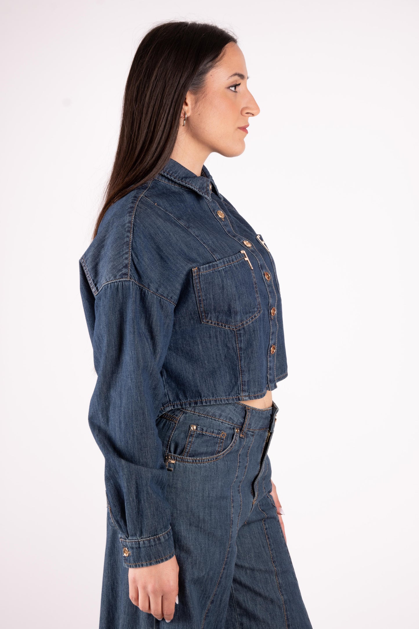 Fracomina Camicia in denim leggero FS25ST6021D40093 379 Fracomina Main