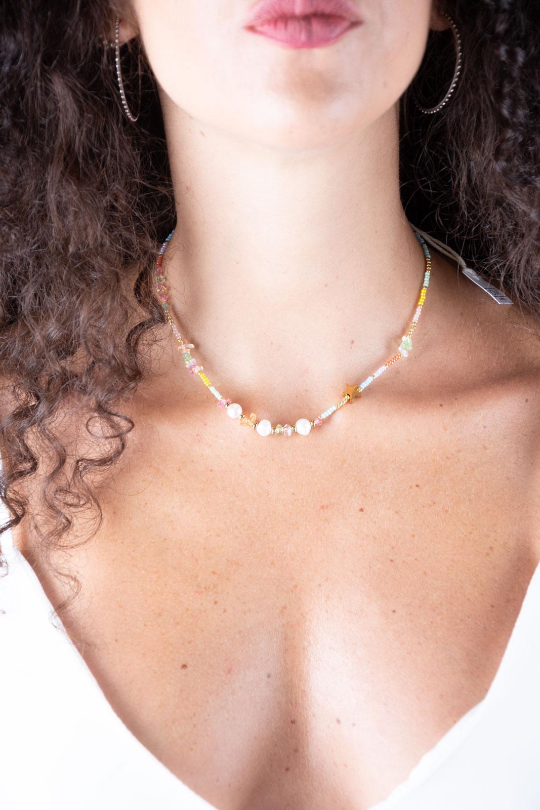 Chili collana multi perline con stella COLLANA 001 02 Chili