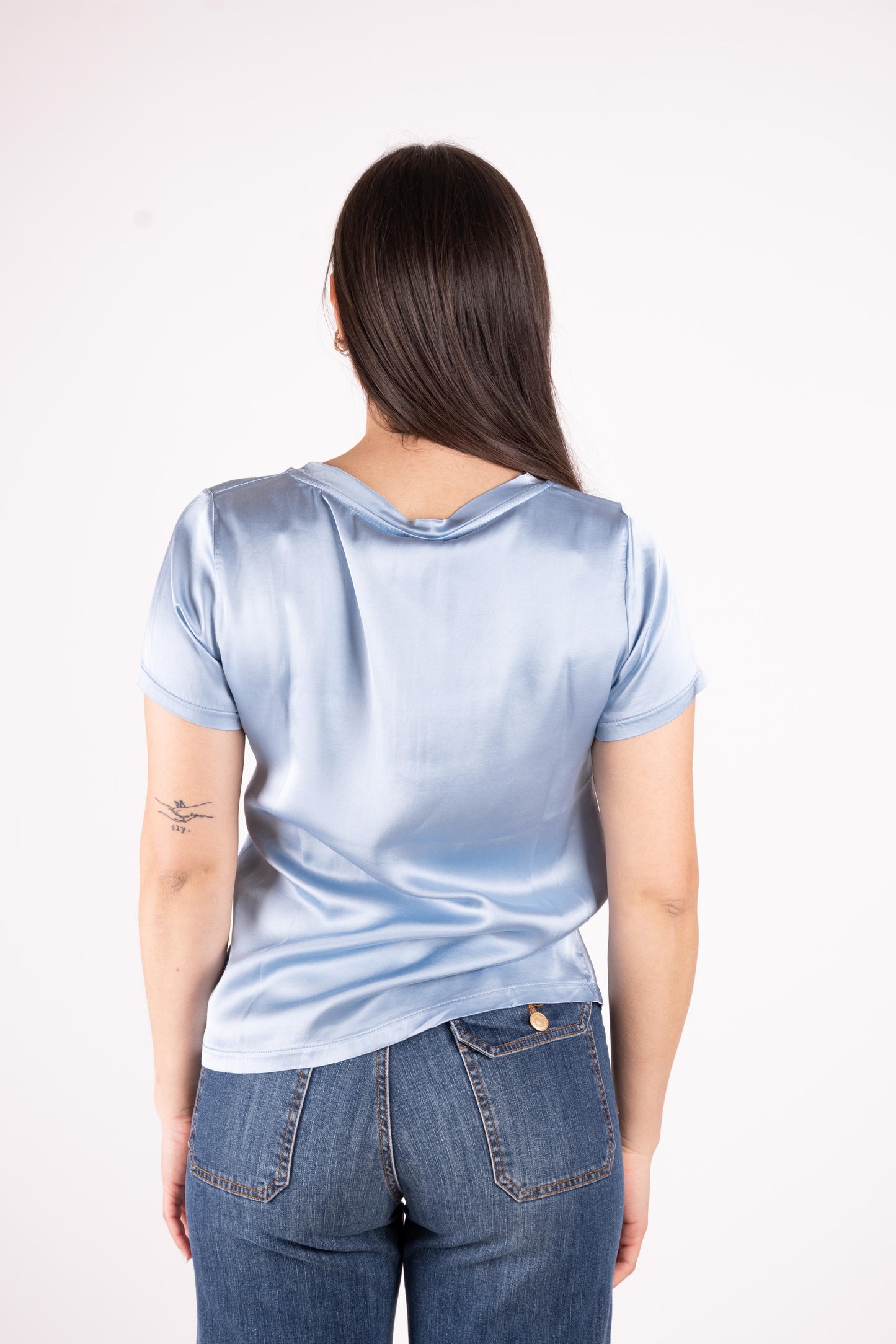 Susy Mix T-Shirt basic in raso FA705BU 06 Susy Mix