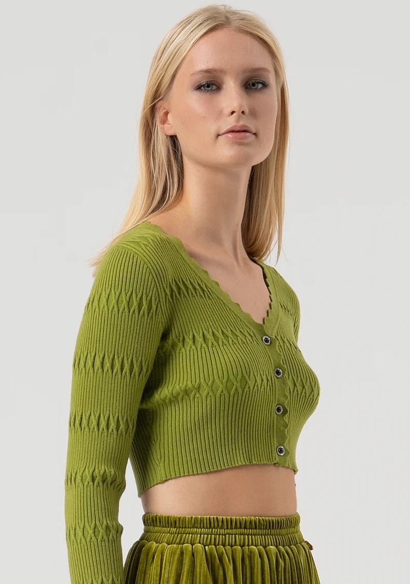 Fracomina Cardigan cropped a costine FR25WT8018K50401 813 Fracomina Preview