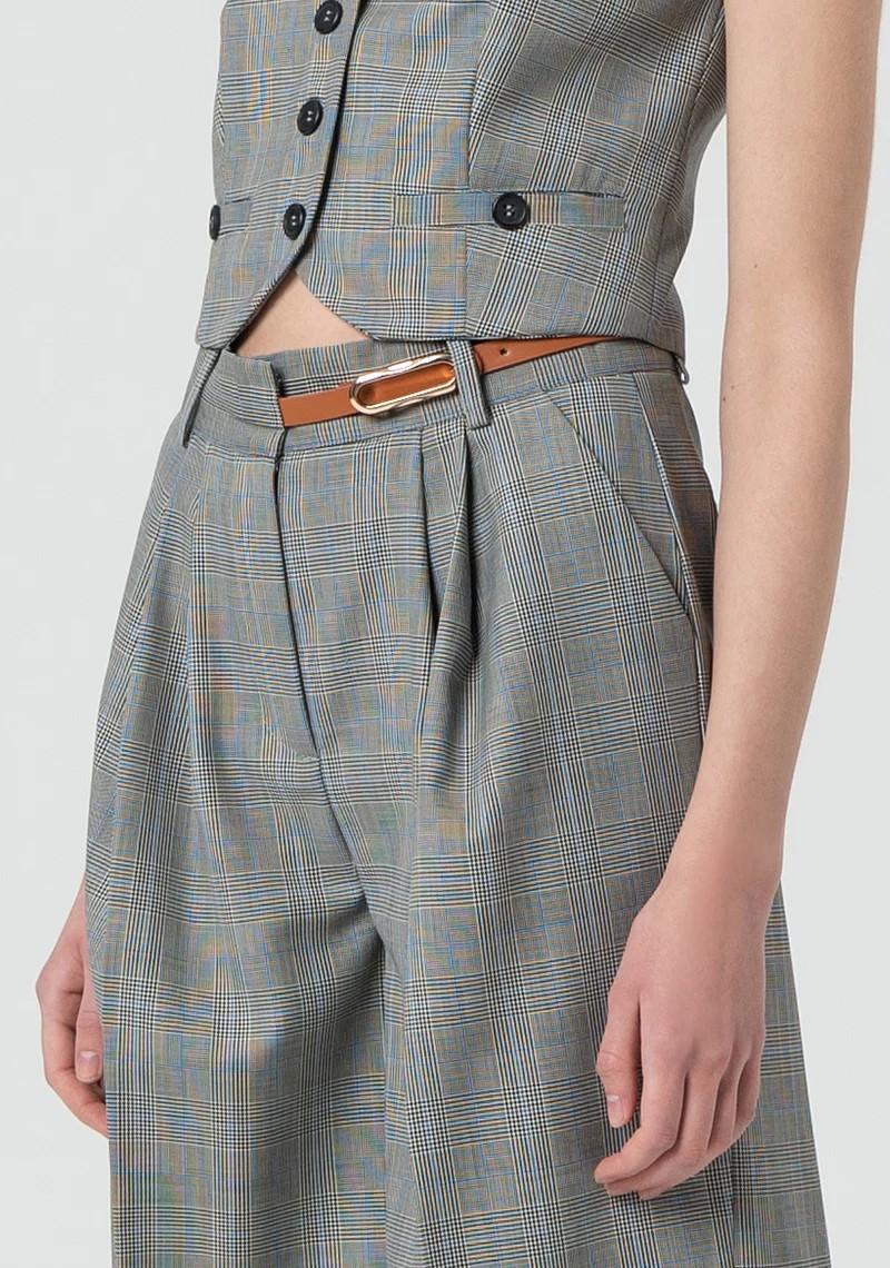 Fracomina Pantaloni a palazzo Principe di Galles FR25SV3008W75995 210 Fracomina Preview