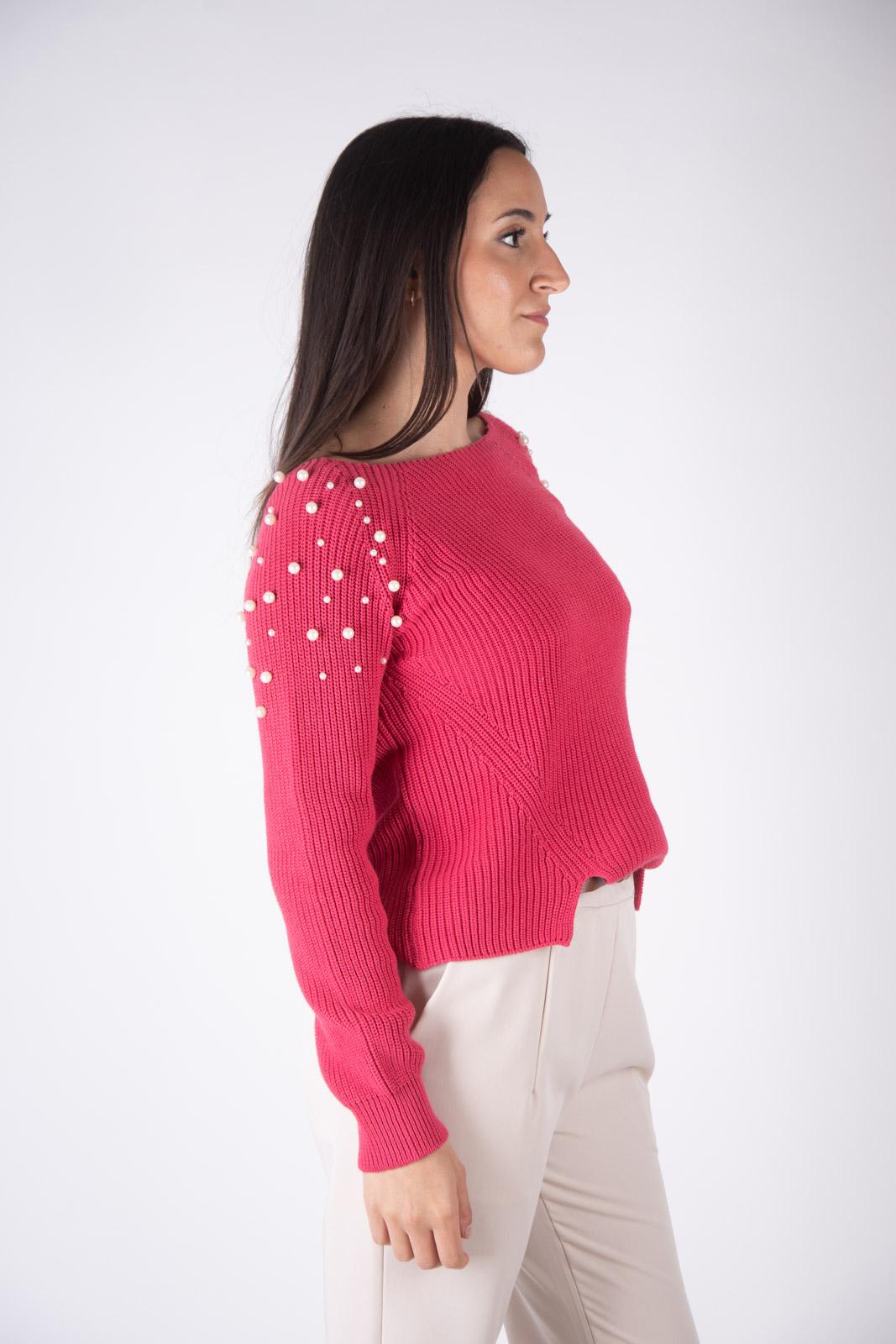 Susy Mix Maglia coste inglese perline 52153180 01 Susy Mix
