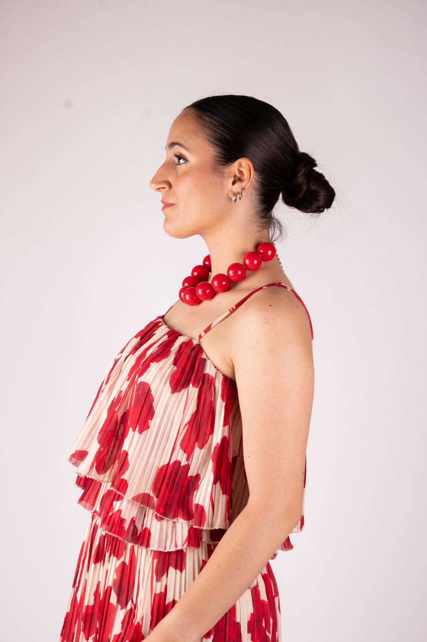 Lumina Top crop a balze plissè LD2696 01 LUMINA