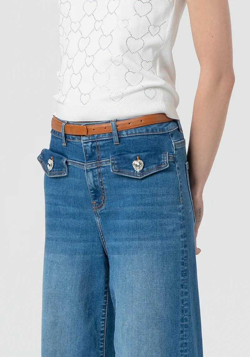 Fracomina Jeans Con cintura e bottone gioiello FR25SV3013D46002 258 Fracomina Preview