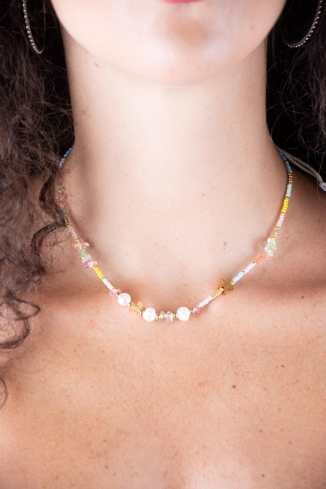 Chili collana multi perline con stella COLLANA 001 02 Chili