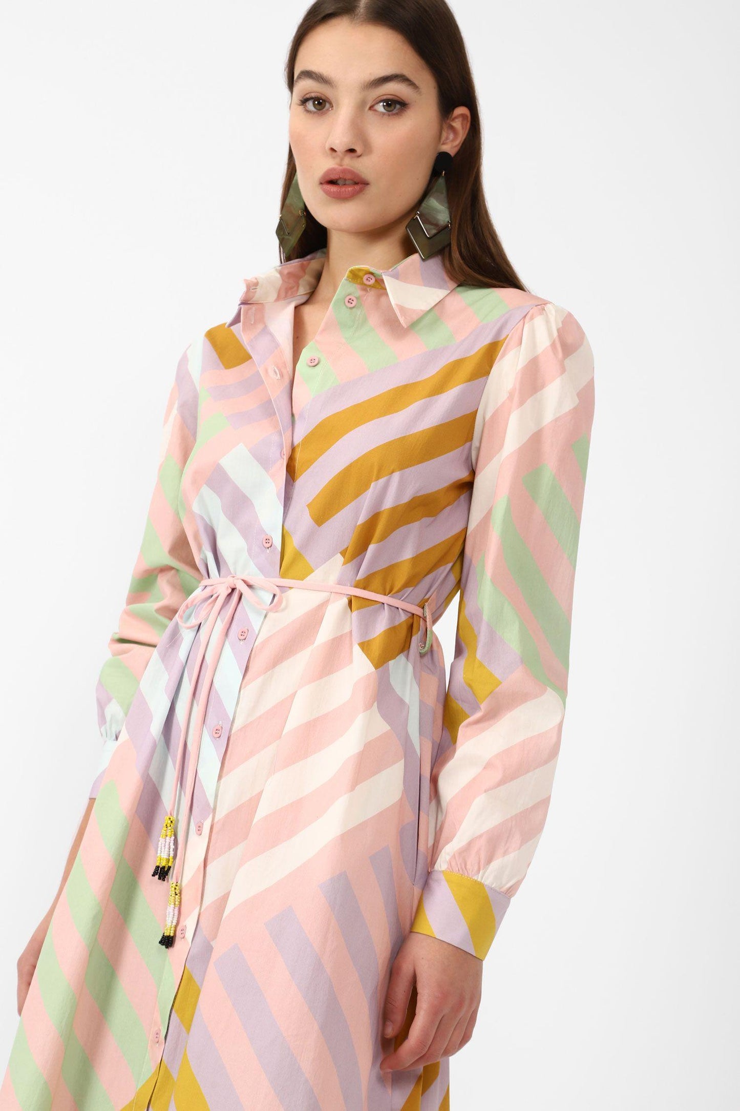 Dixie Abito cotone righe irregolari AIPRJCFA 01 Dixie
