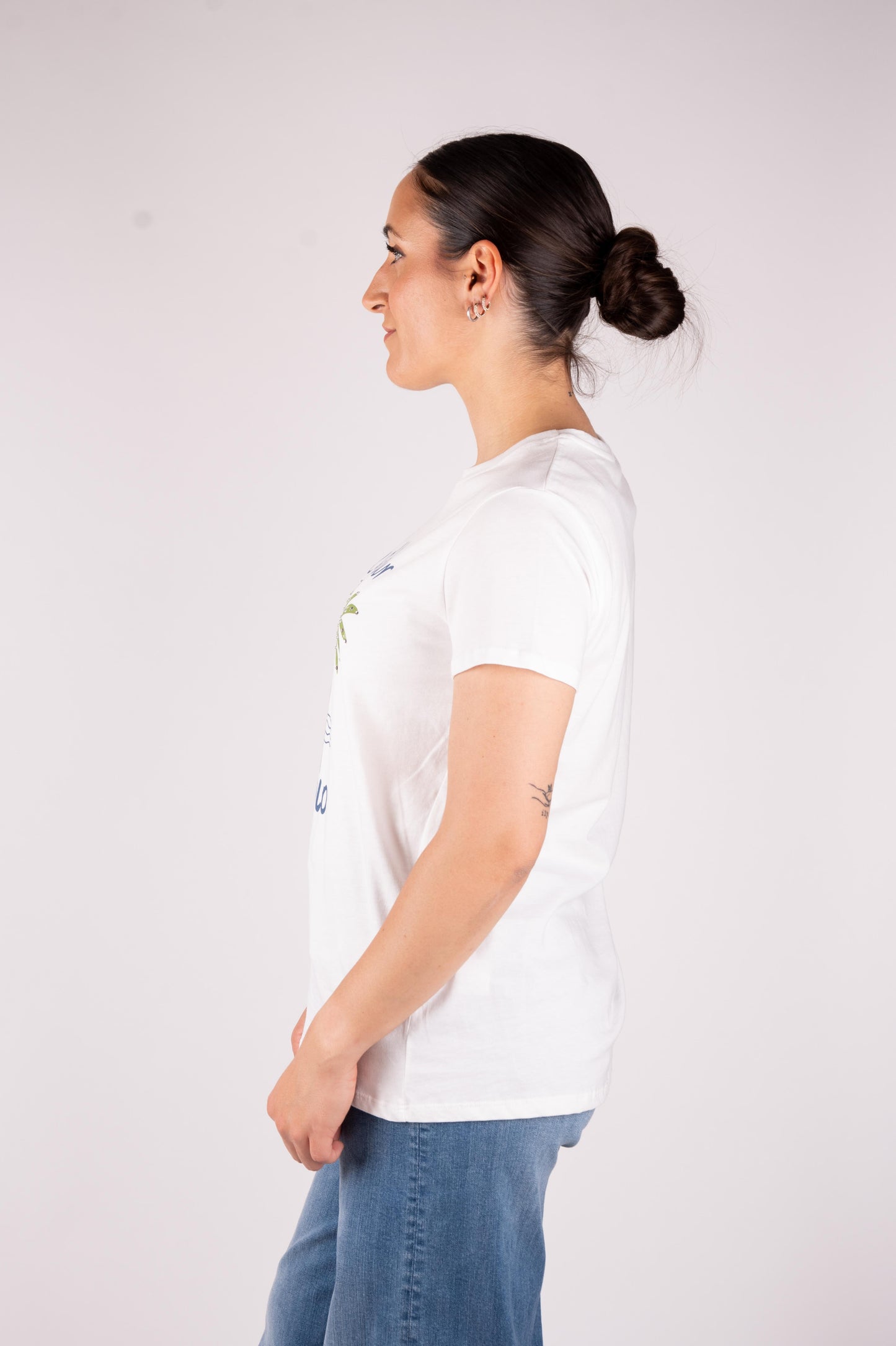 Vicolo T-shirt "Cote d'Azur" con stras RD1053 01 Vicolo