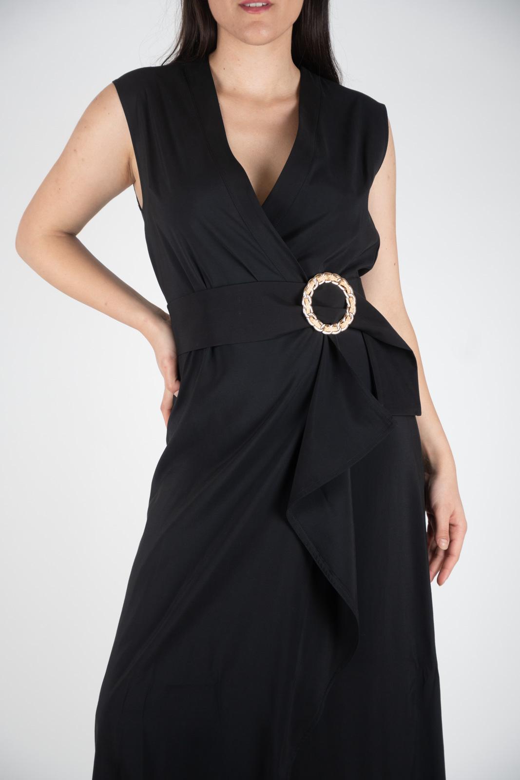Ji Jil Abito lungo incrocio con cintura JPE24AB2390VI0144 0002 Ji Jil