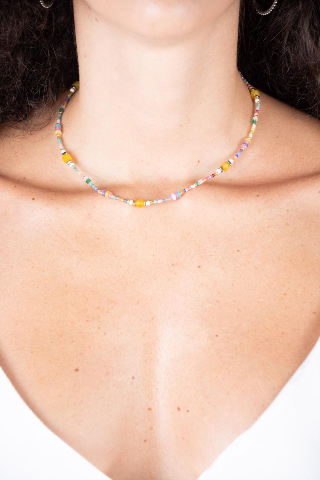 Chili collana perline pastello COLLANA 002 01 Chili