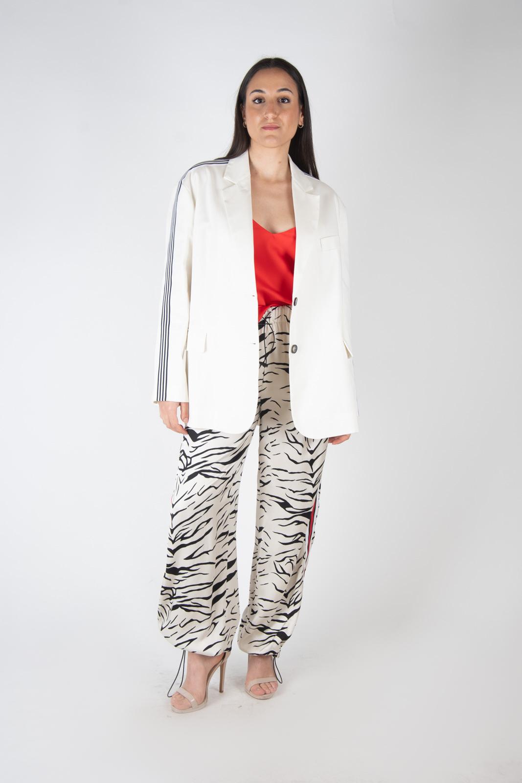 Vicolo Pantalone zebra bande laterali TB1640 01 Vicolo