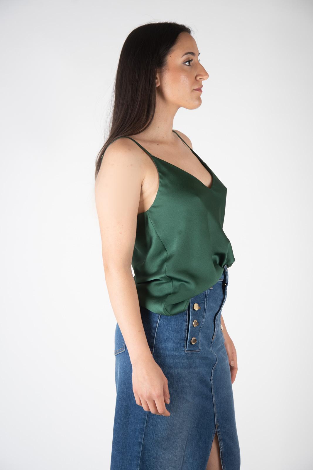 Vicolo Top in raso unito svasato TB0408 05 Vicolo