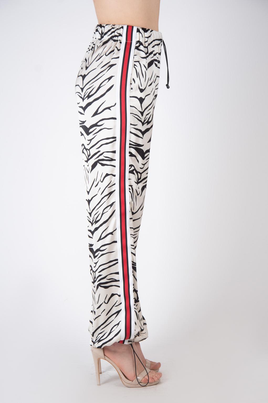 Vicolo Pantalone zebra bande laterali TB1640 01 Vicolo