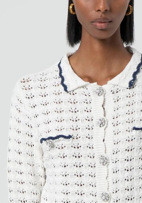 Fracomina Cardigan polo bottone gioiello FR25ST8022K54301 957 Fracomina Preview