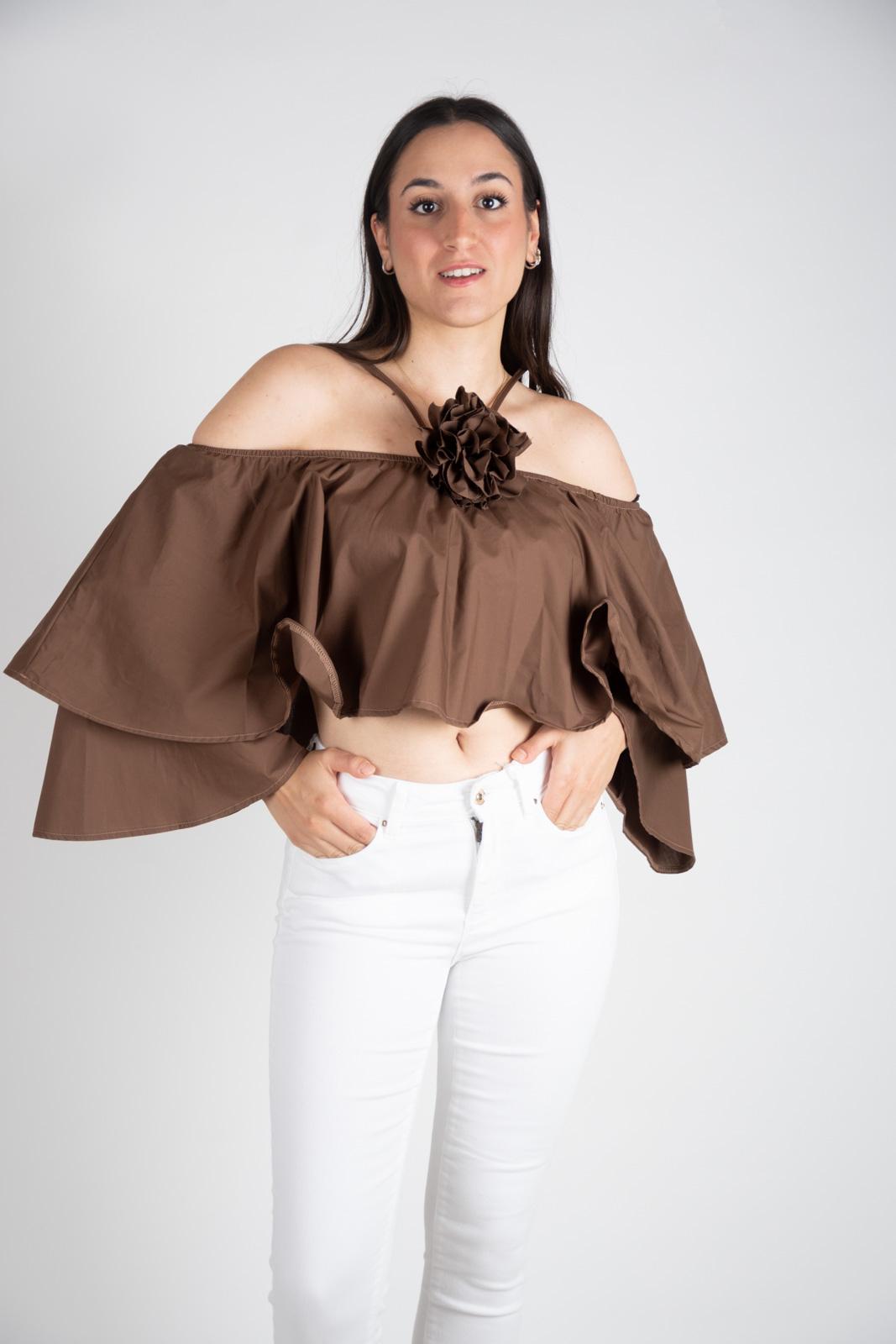 Susymix Top a fascia con volant 32381 04 Susy Mix