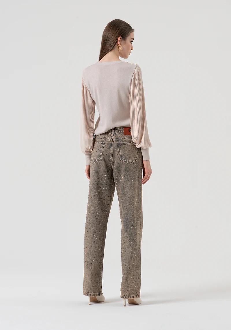 Fracomina Jeans lavaggio vintage con strass FR25WV2014D419R9 357 Fracomina Preview