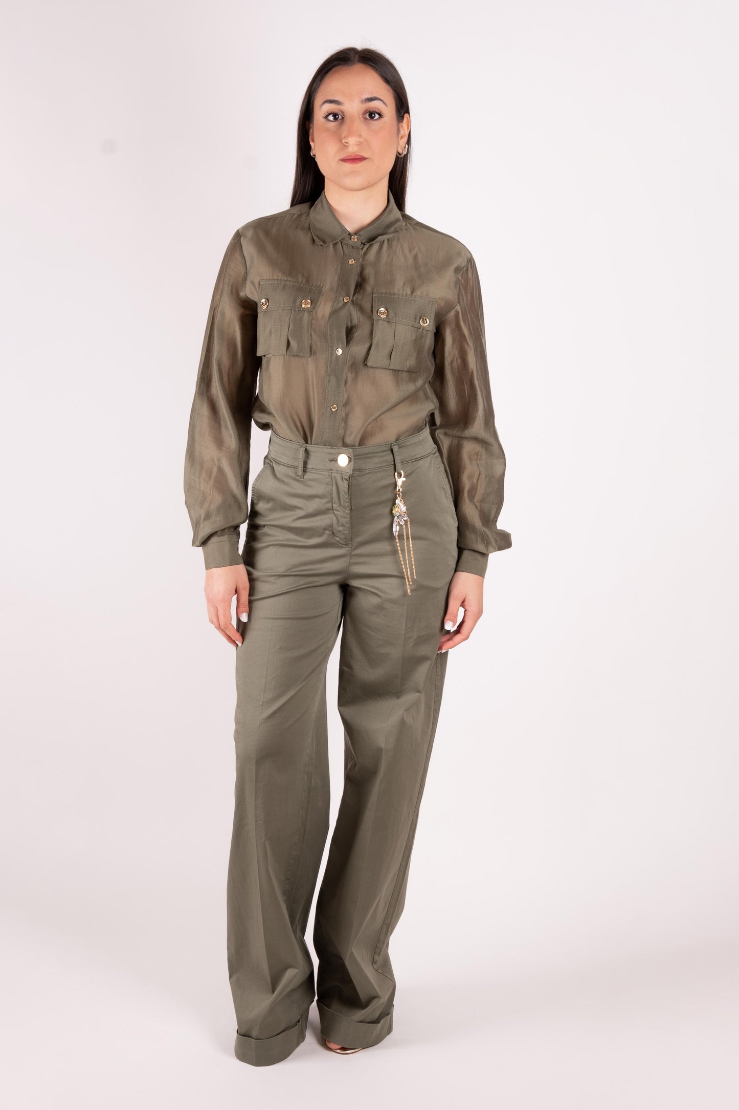 Fracomina Camicia maniche lunghe tasche FS25ST6014W78501 206 Fracomina Main