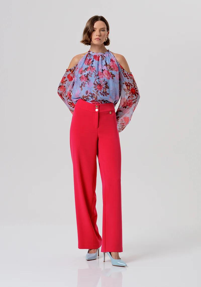 FRACOMINA BLUSA SPALLE SCOPERTE STAMPA FLOREALE FR26ST1011W774R8 M27 Fracomina Preview