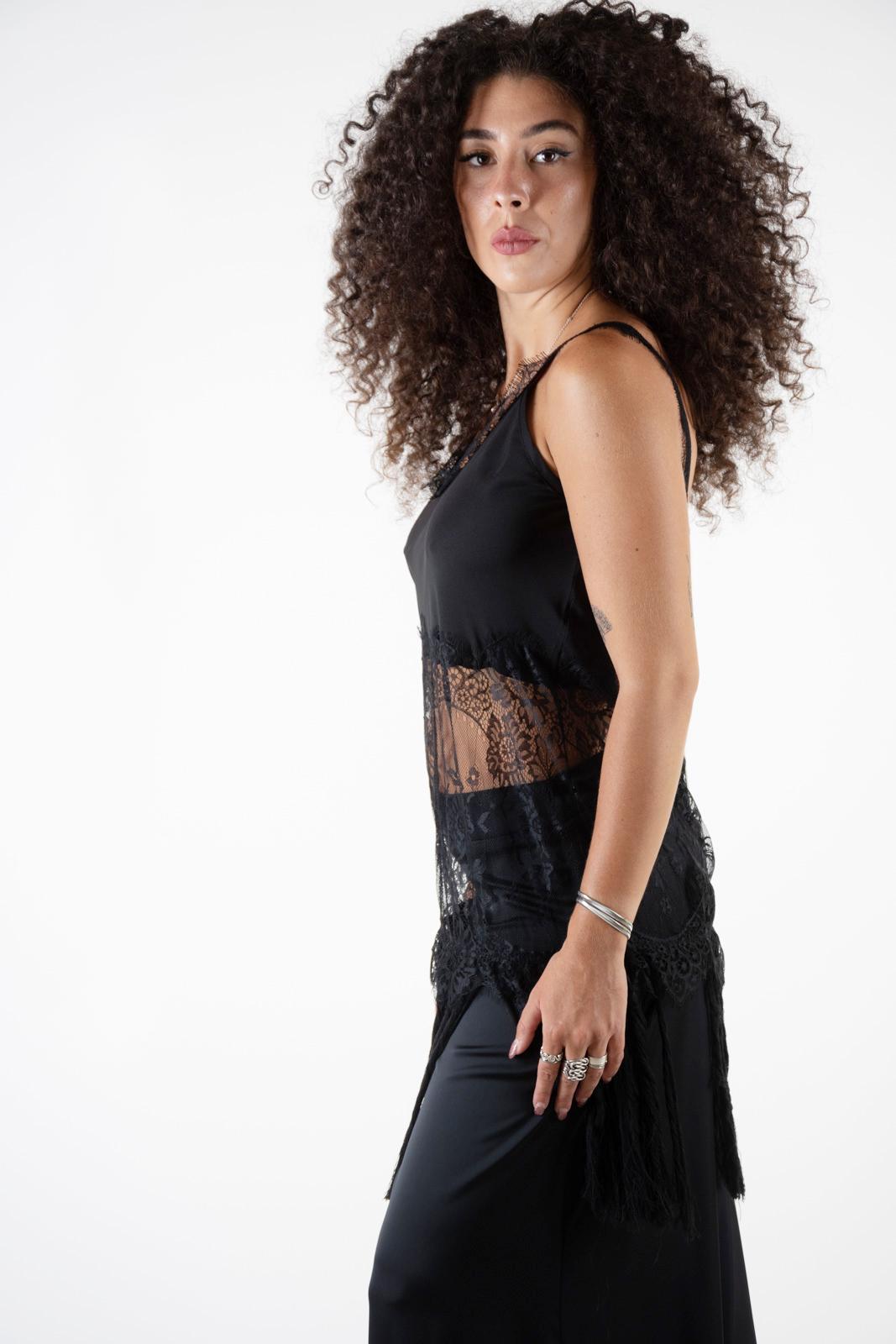 Susy Mix èlite Canotta lunga con pizzo 24084 01 Susy Mix èlite