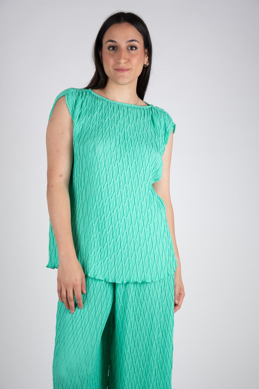 Ji Jil Blusa plissè irregolare JPE24BL2470GG0047 0077 Ji Jil