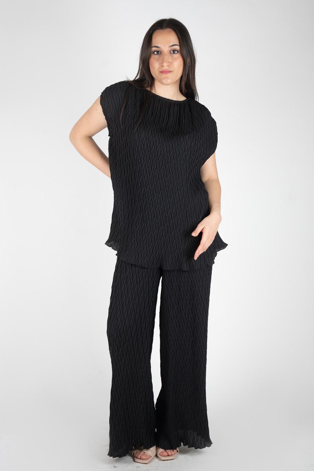 Ji Jil Pantalone palazzo plissè irregolare JPE24PA1200GG0047 0002 Ji Jil