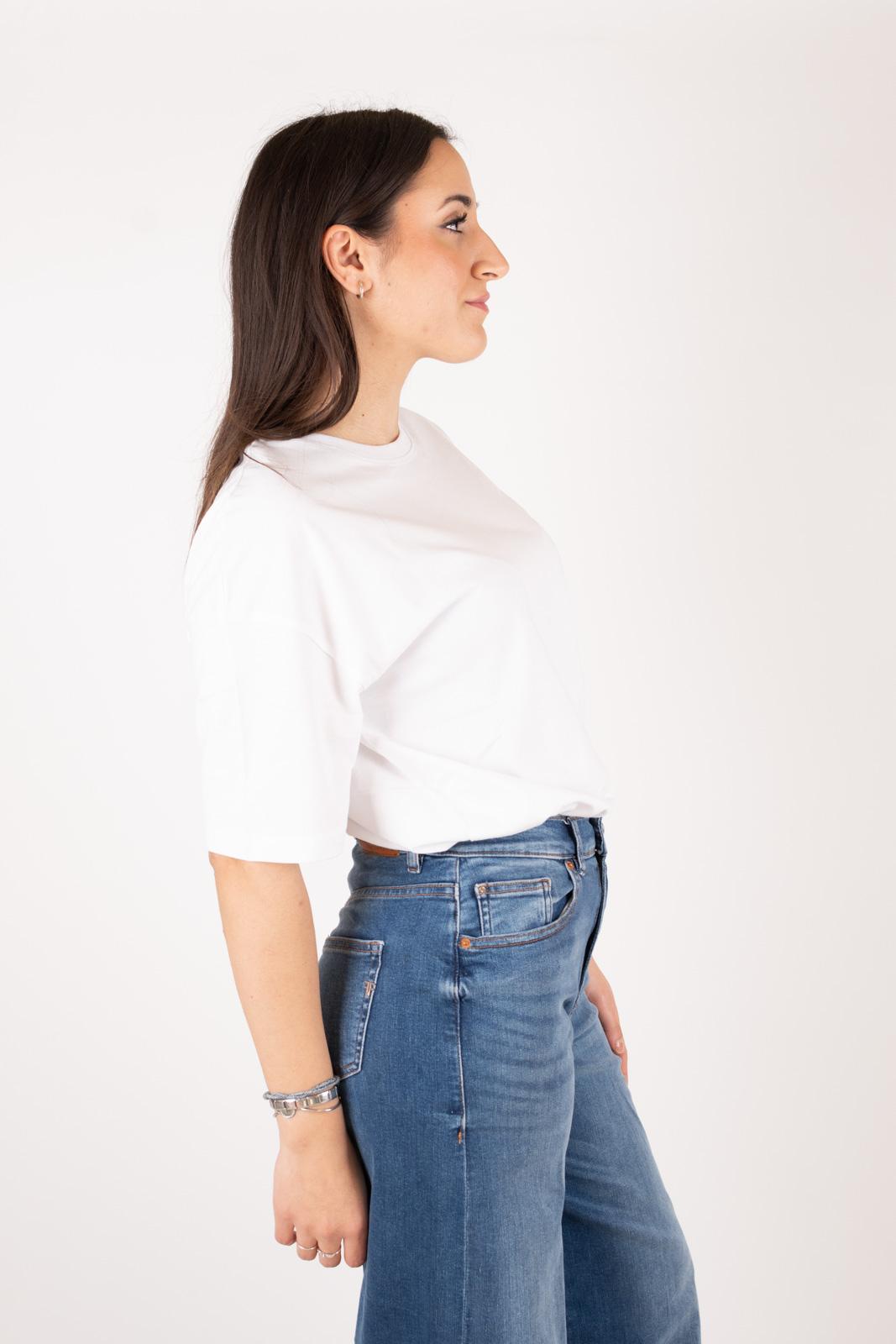 Fracomina T-shirt oversize logo sigla retro FP24ST3006J465N5 278 Fracomina Jeans
