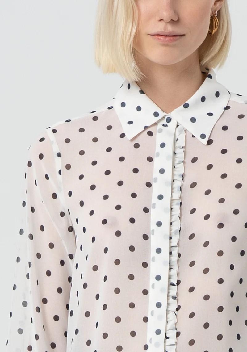 Fracomina Camicia georgette pois FR25ST6015W412D2 A52 Fracomina Preview