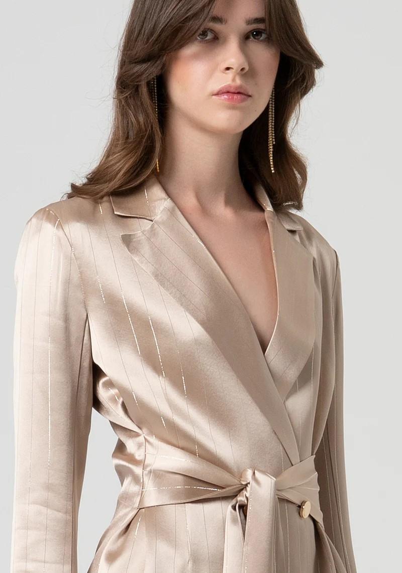 Fracomina Blazer doppiopetto gessato lurex FQ25SJ2002W791N8 Q62 Fracomina Gold
