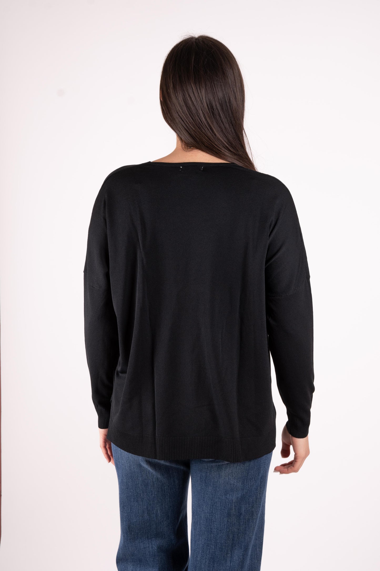 Susy Mix Maglia basic scollo a V oversize K270 02 Susy Mix