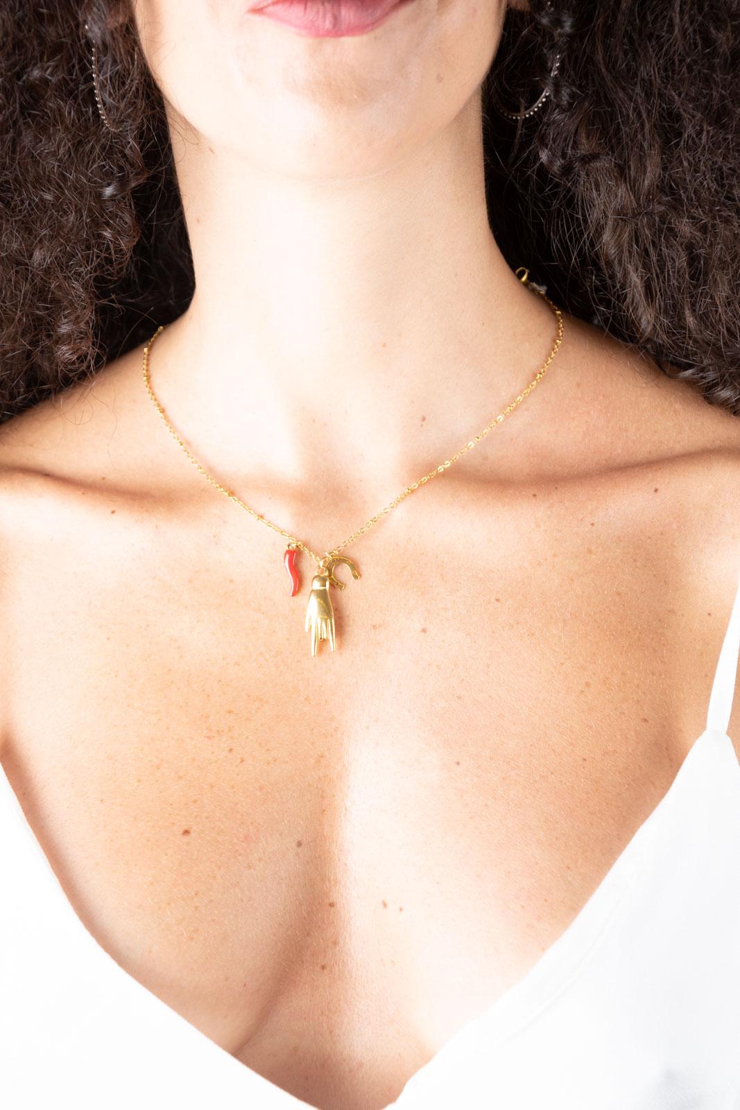 Chili Collana malocchio oro COLLANA CORNE 01 Chili