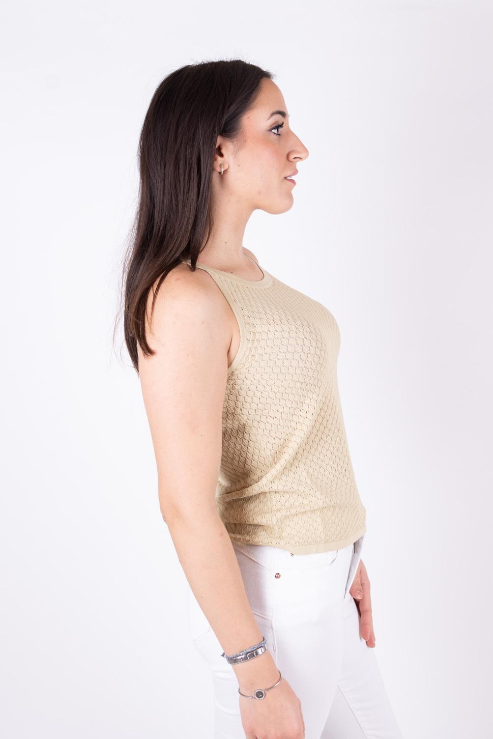 Fracomina top in maglia tessuto operato FJ24ST4002K52401 251 Fracomina Easy chic