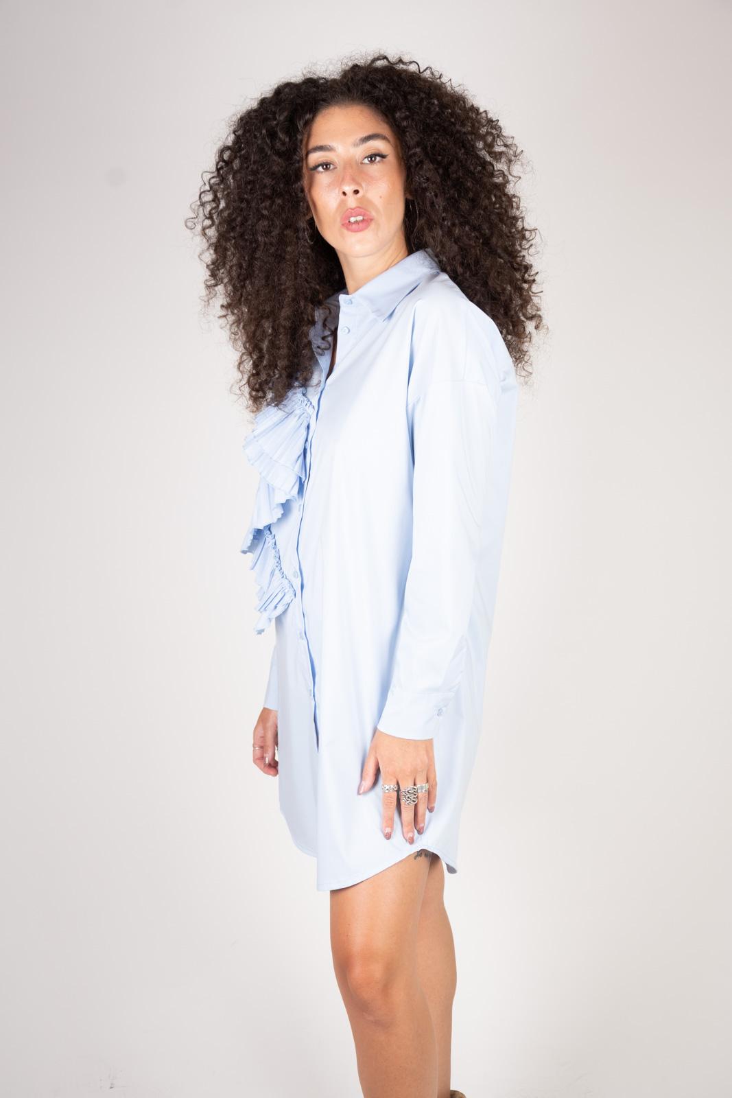 Susy Mix élite camicione oversize rouches S0911 01 Susy Mix èlite