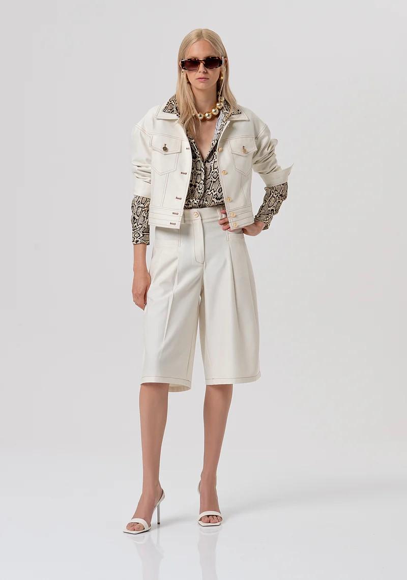 FRACOMINA CAMICIA OVER IN VISCOSA STAMPA RETTILE FR26ST6008W413L7 F64 Fracomina Preview