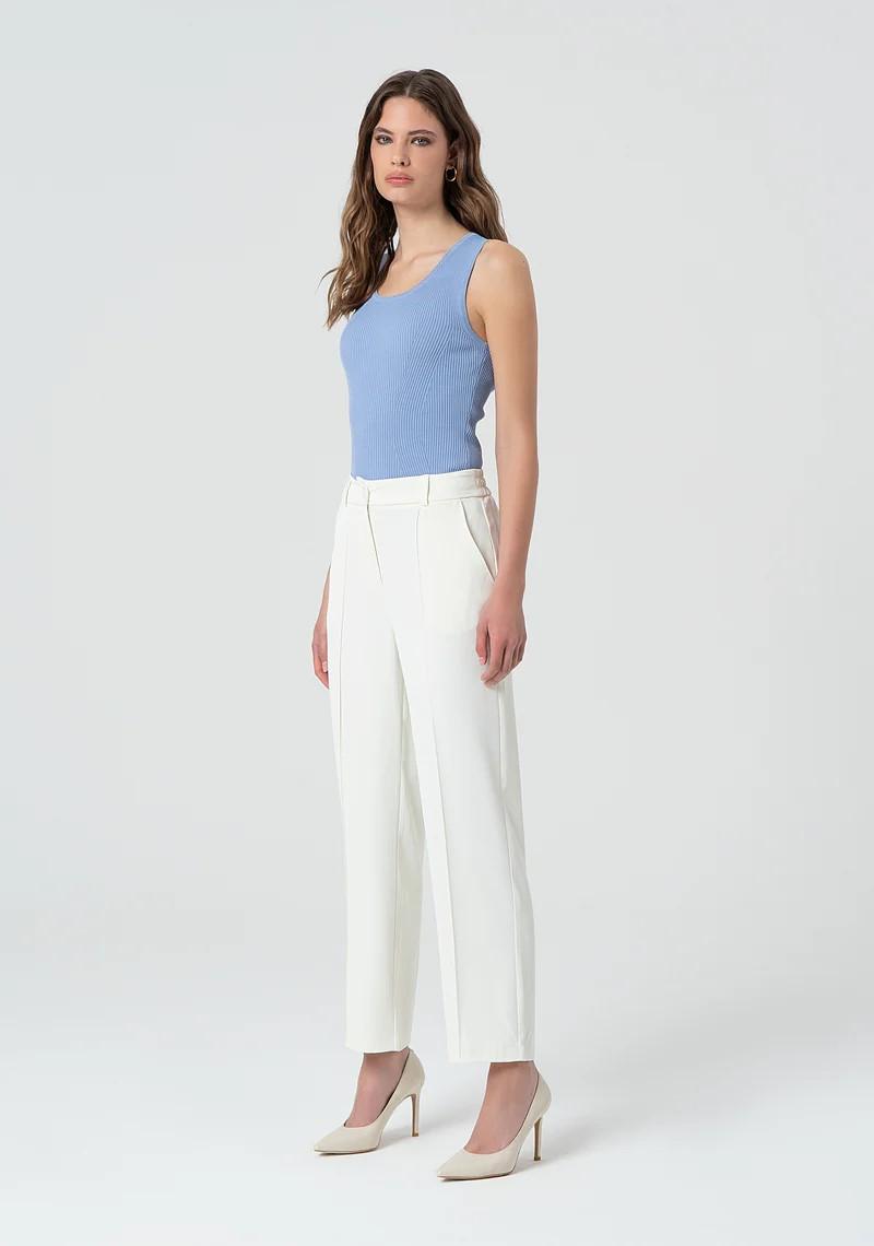 Fracomina Pantalone a sigaretta vita alta FR25SV4005W43601 108 Fracomina Preview