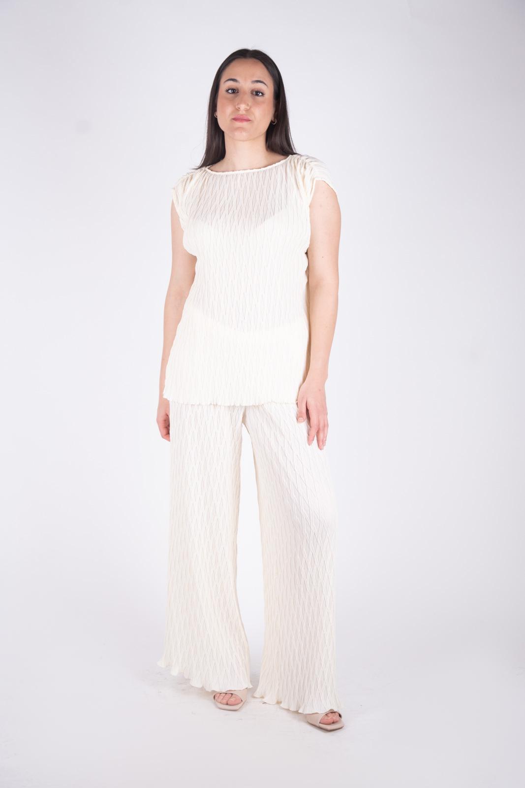 Ji Jil Pantalone palazzo plissè irregolare JPE24PA1200GG0047 0706 Ji Jil