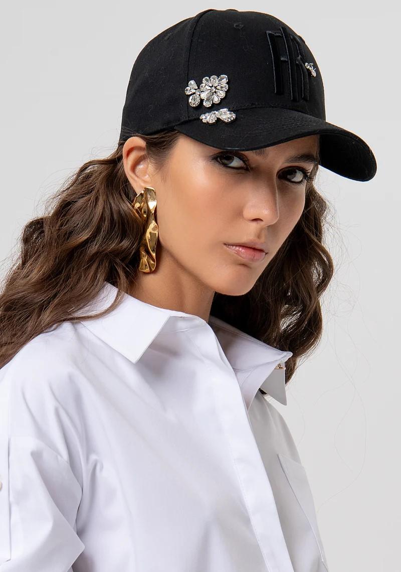 FRACOMINA CAPPELLO BASEBALL CON PIETRE LUMINOSE FP26SA4001W825R9 053 Fracomina Jeans