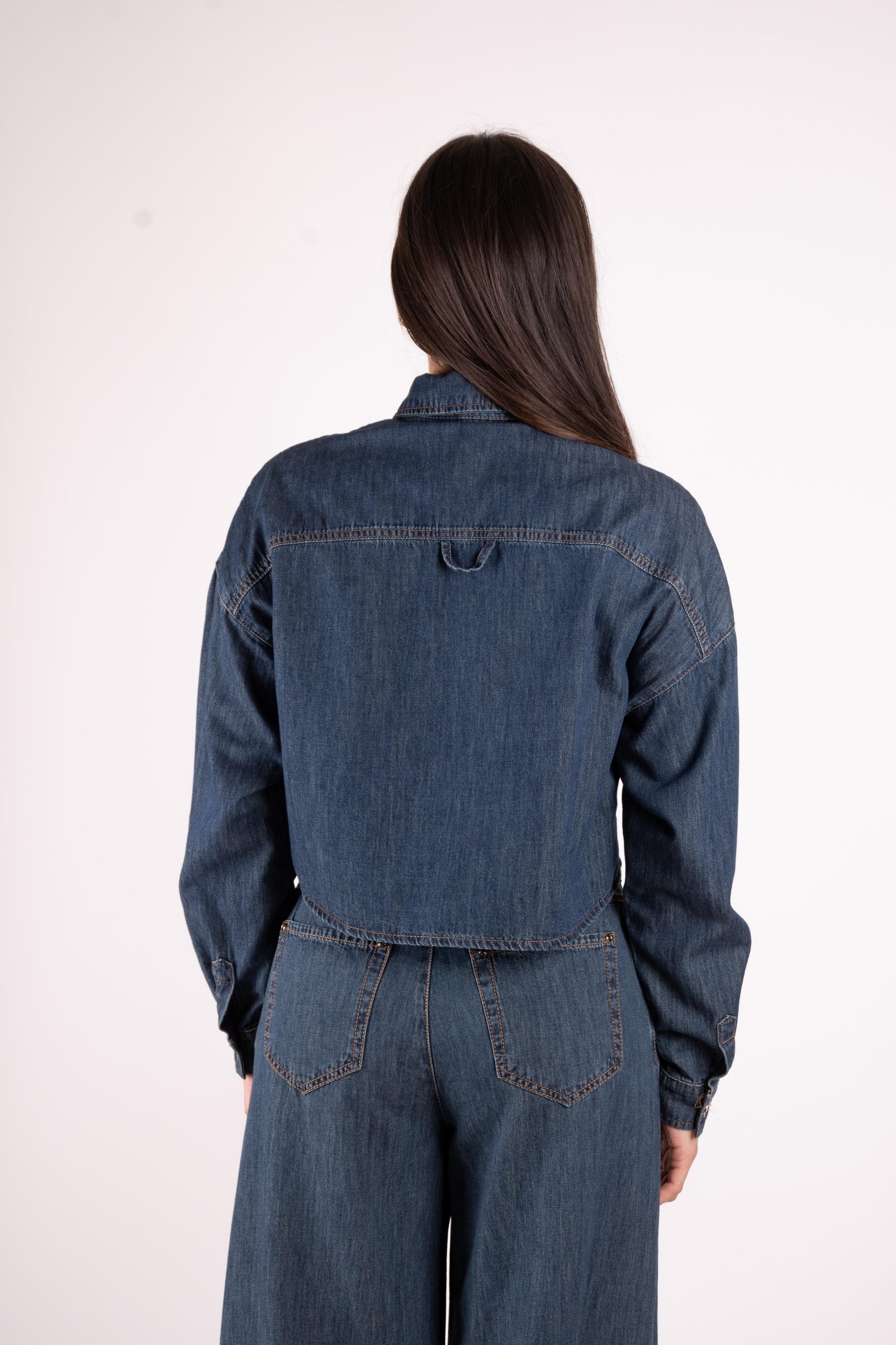 Fracomina Camicia in denim leggero FS25ST6021D40093 379 Fracomina Main