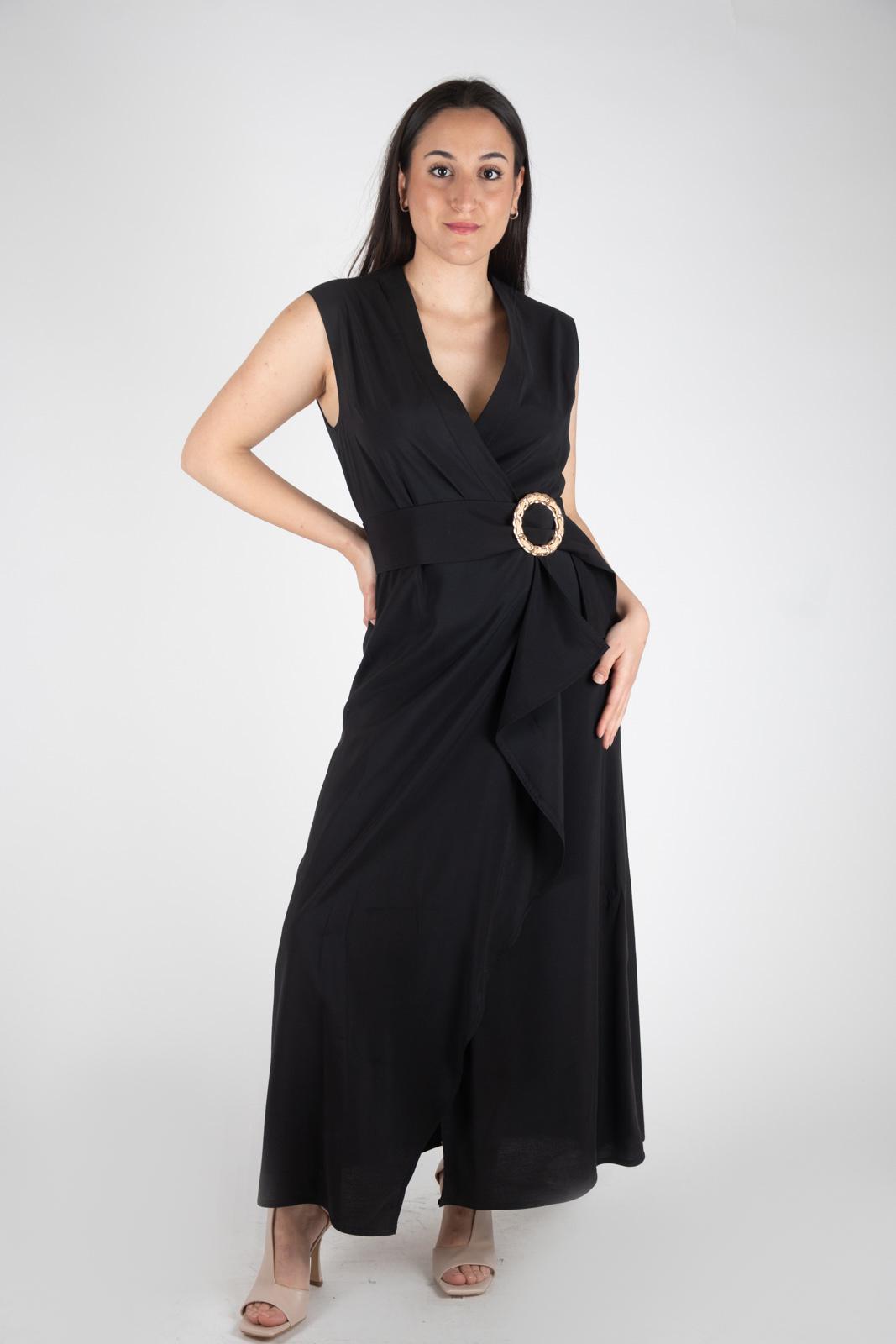 Ji Jil Abito lungo incrocio con cintura JPE24AB2390VI0144 0002 Ji Jil