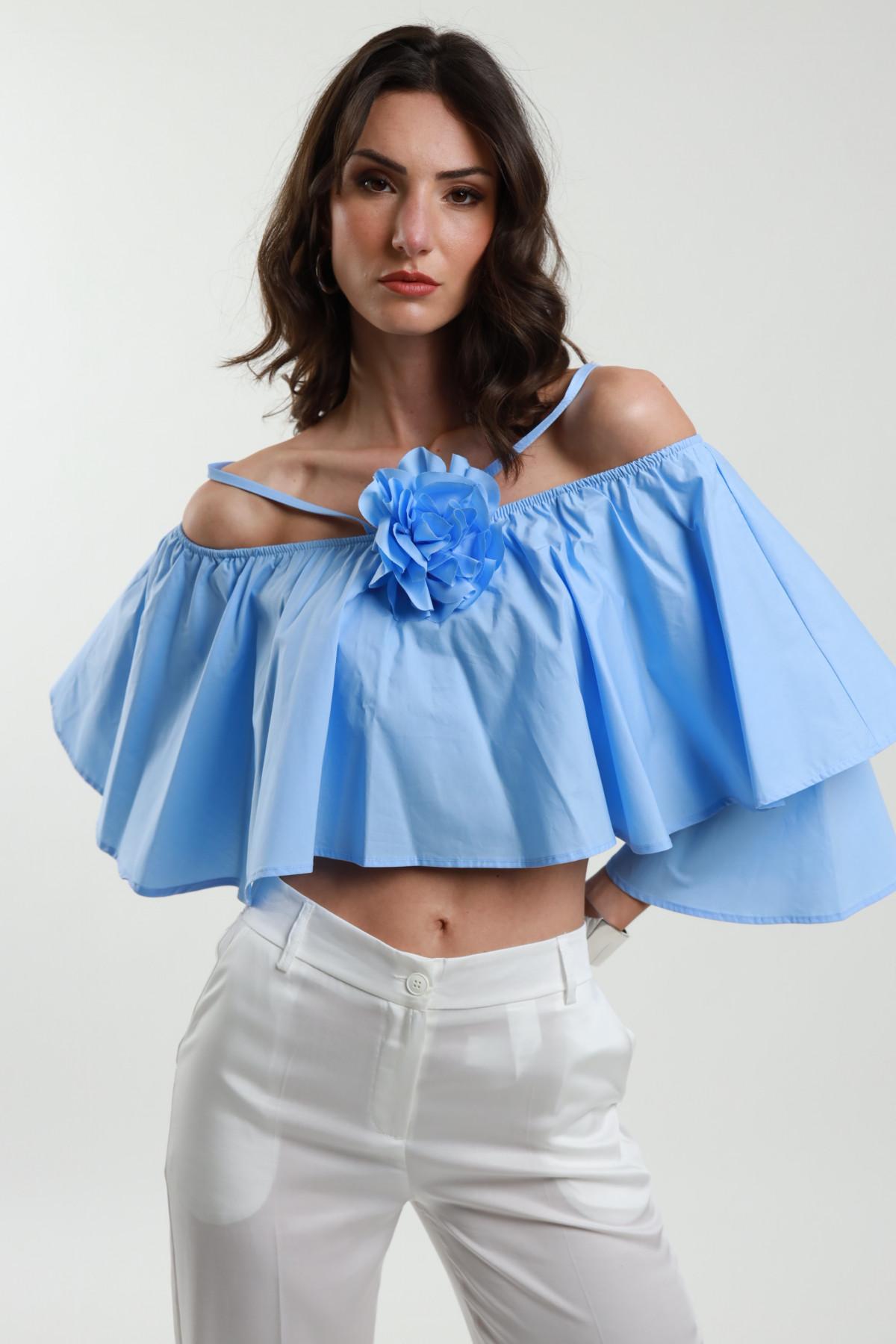 Susymix Top a fascia con volant 32381 02 Susy Mix