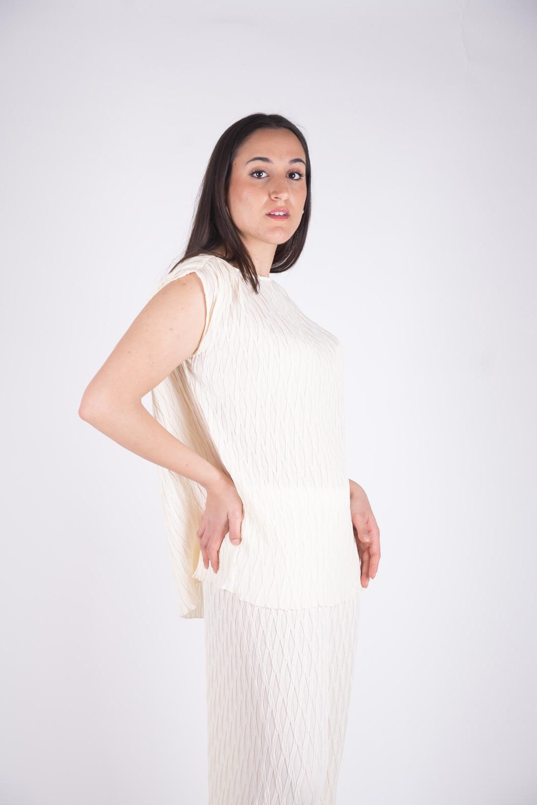 Ji Jil Blusa plissè irregolare JPE24BL2470GG0047 0706 Ji Jil