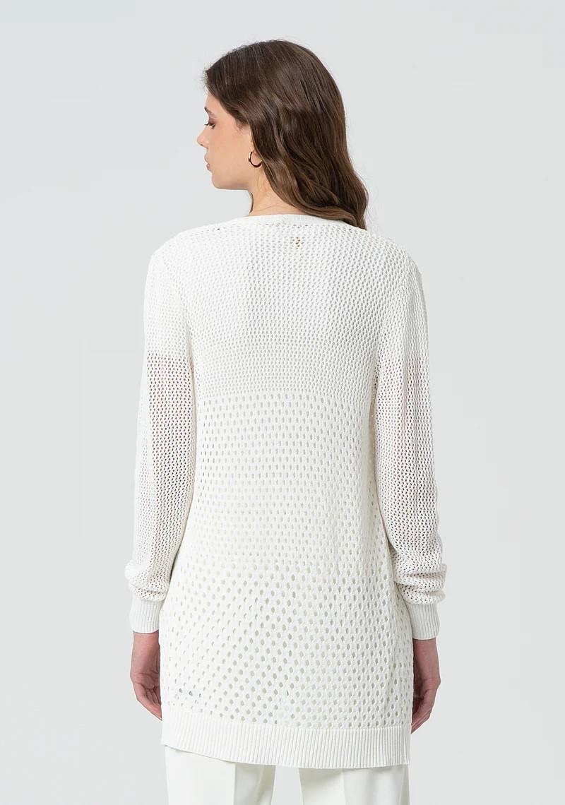 Fracomina Cardigan lungo traforato FR25ST8018K41601 108 Fracomina Preview