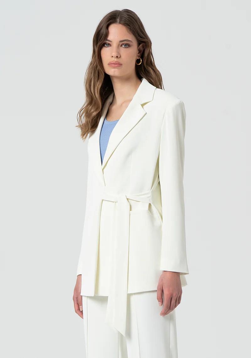 Fracomina Blazer lungo con fiocco FR25SJ3002W43601 108 Fracomina Preview