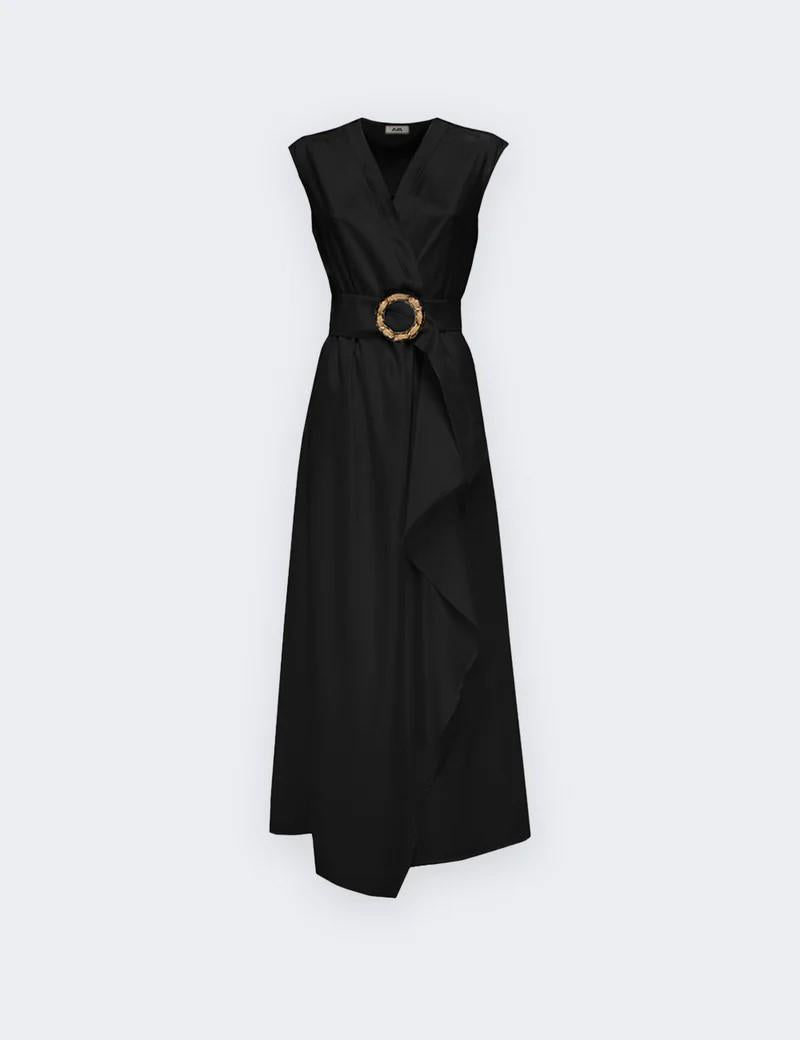 Ji Jil Abito lungo incrocio con cintura JPE24AB2390VI0144 0002 Ji Jil