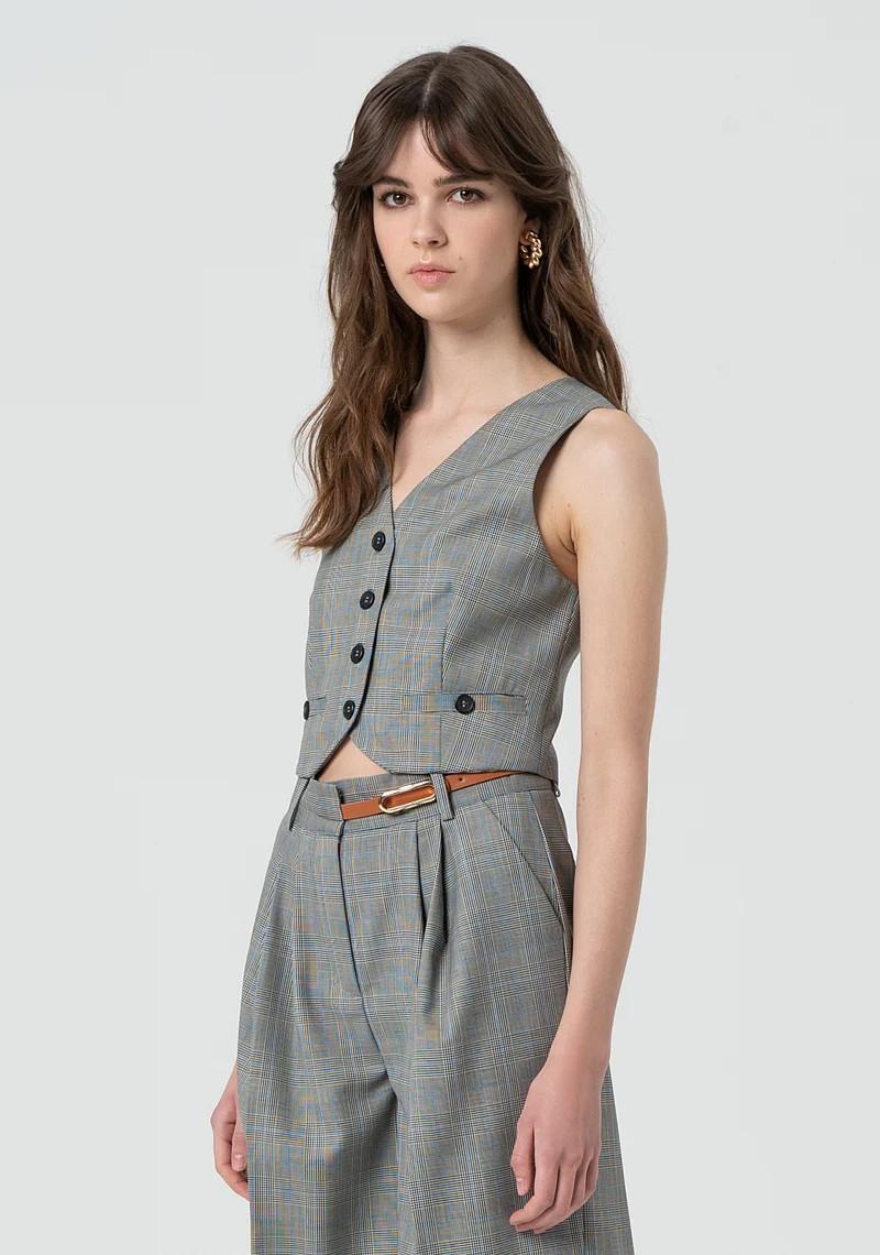 Fracomina Gilet Pricipe di galles FR25SJ5003W75995 210 Fracomina Preview
