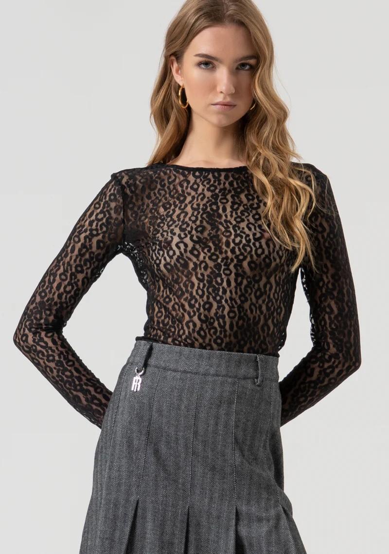 Fracomina Body in pizzo animalier FR25WT5002J412G1 053 Fracomina Preview