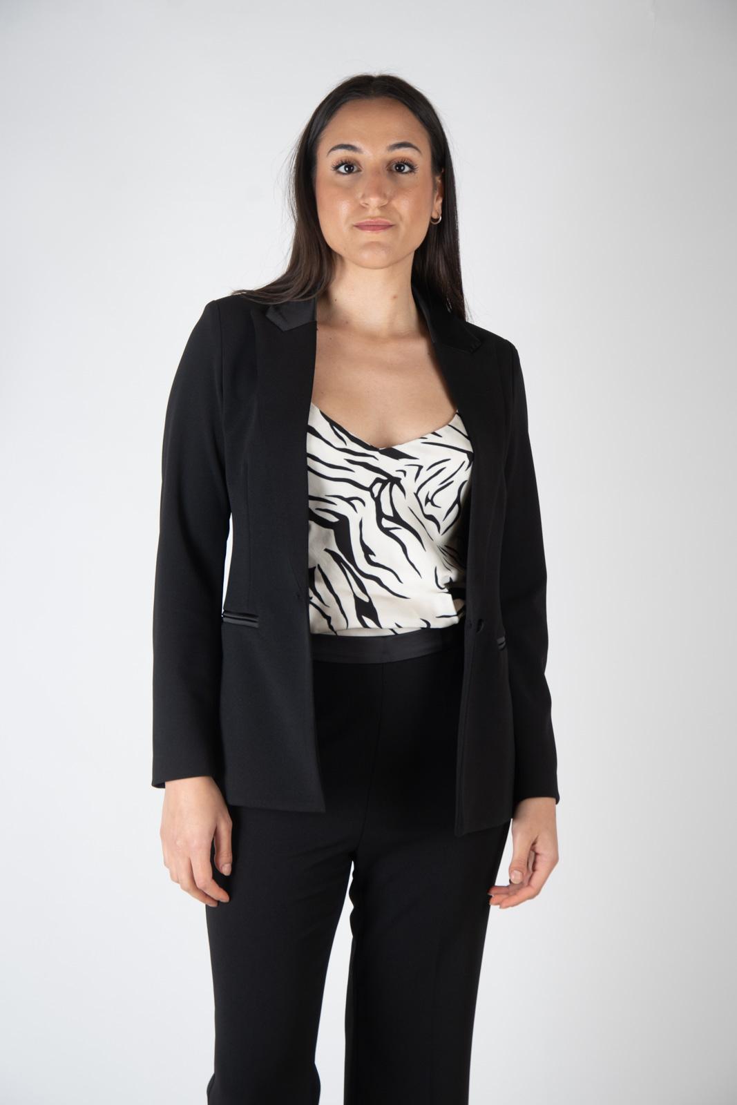 Vicolo Giacca monopetto revers in raso TB0221 01 Vicolo