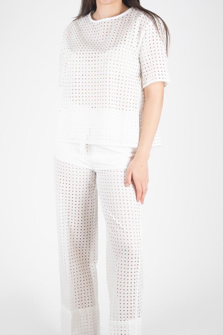 Ji Jil T-shirt in pizzo San Gallo JPE24TS103BPZ0021 0008 Ji Jil