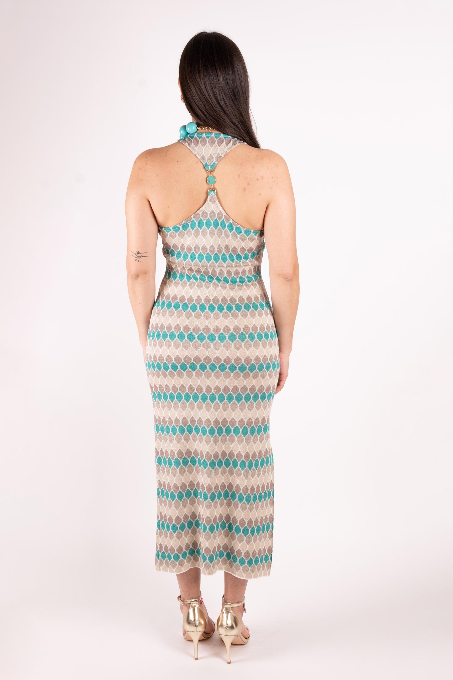 Fracomina Abito aderente in maglia lurex FS25SD5006K414F8 210 Fracomina Main